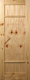 Shaker D Knotty Pine Door