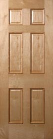 Colonial 6 Maple Door