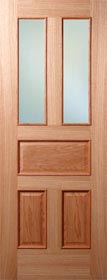 Sorrento Red Oak Door with window