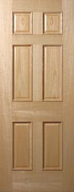 6 Panel White Ash Door